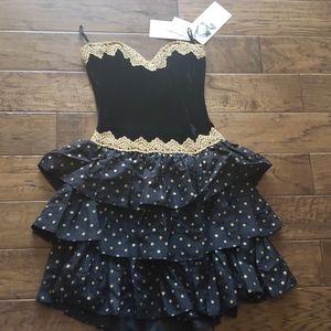 ✨ VINTAGE ✨Scott McClintock Strapless Tiered Ruffle Dress 8